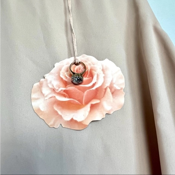 Show Me Your Mumu King Crop Top Pink Flounced Layered SZ L Bridal NWT READ - Picture 6 of 14